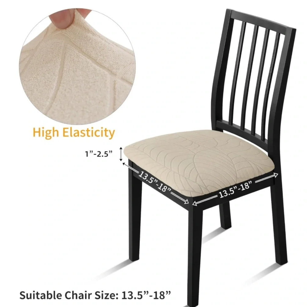 ~(6) Chair Seat Covers (Cream)~